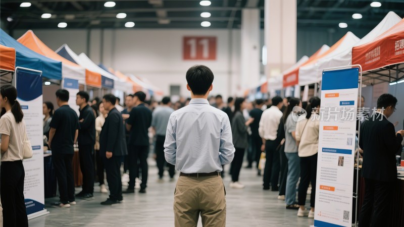 校园招聘会，毕业季学生职场入职就业求职