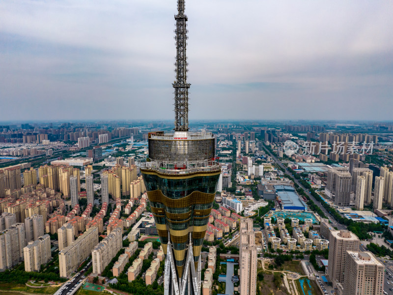 城市风光高楼建筑交通航拍