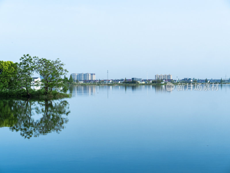 绍兴江南水乡东鉴湖风景