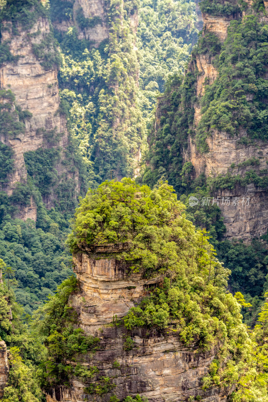 中国湖南张家界的壮丽山脉景观