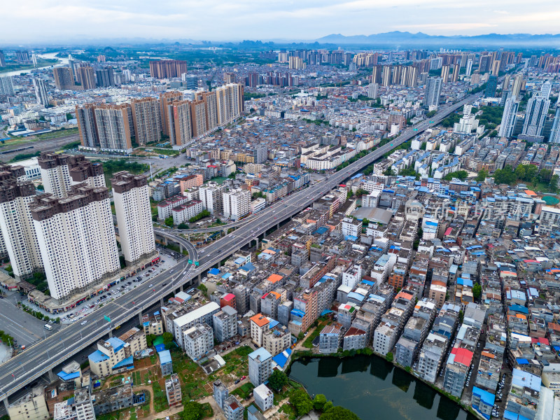 贵港城市建筑航拍图