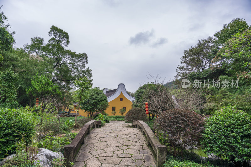 杭州西湖三天竺法镜寺古建筑风景