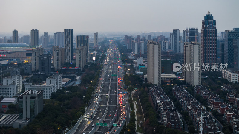 宁波城市景色航拍