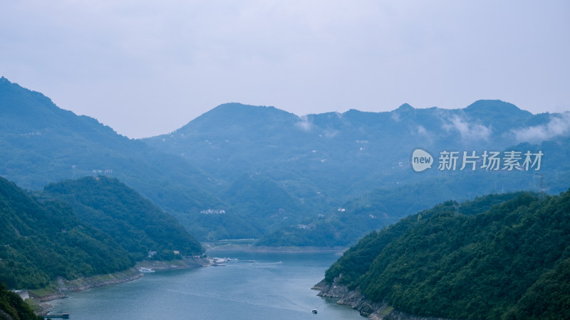 安康瀛湖汉江山水田园风光