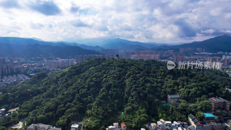 福建龙岩莲花山公园航拍