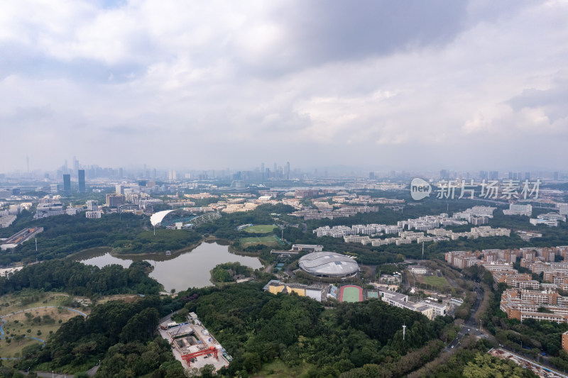 广州大学城航拍摄影图