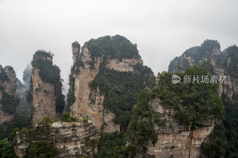 云雾缭绕的张家界奇峰异石景观