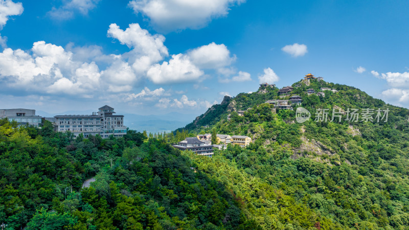 湖北武汉黄陂木兰山景区多角度航拍