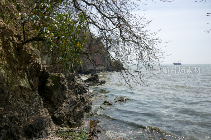 无锡太湖鼋头渚景区早春太湖湖岸风光