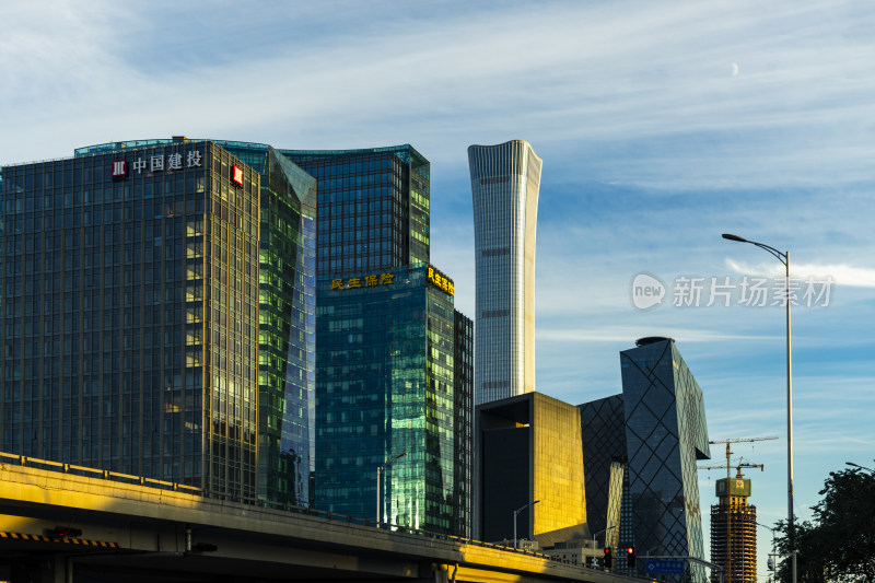 中国建投大厦等城市建筑的壮丽景观