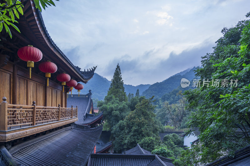 杭州飞来峰景区上天竺法喜禅寺古建筑