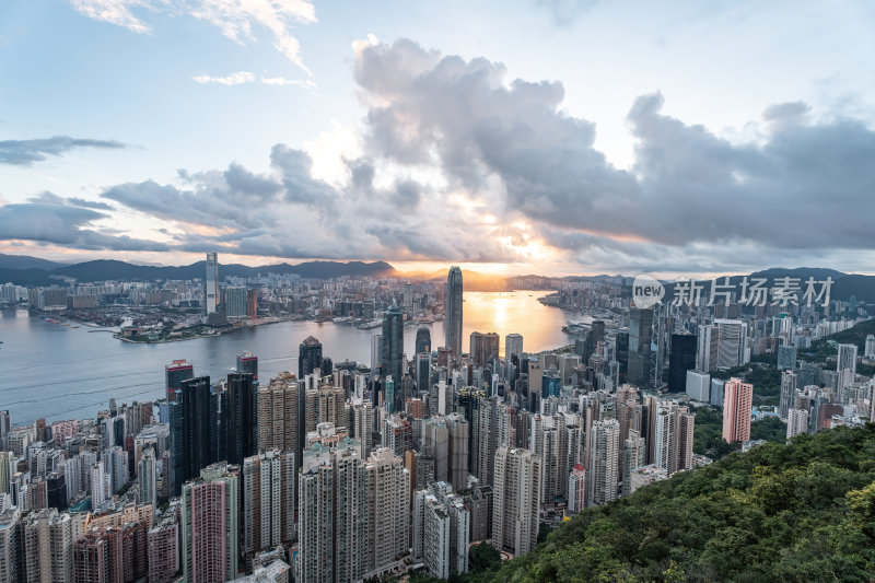 香港维多利亚港繁华都市