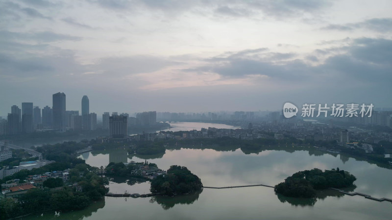 航拍广东惠州西湖景区