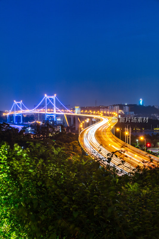 福建厦门公路夜景延时