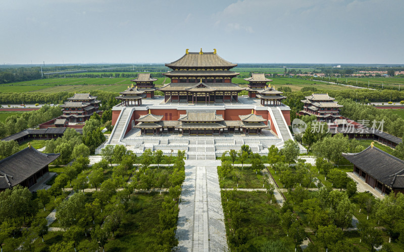 天津市宝坻区大觉禅寺航拍