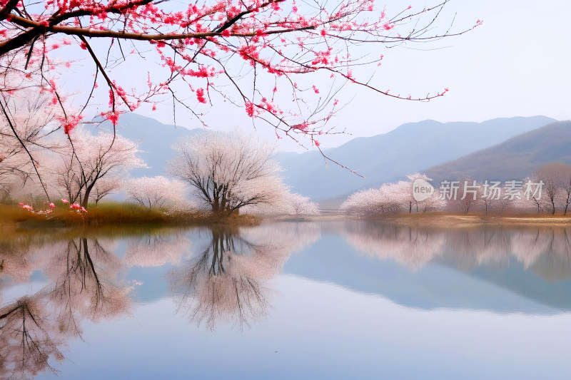 风景春天植物花朵背景