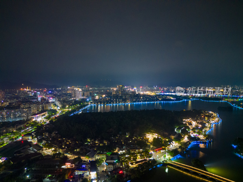 广东肇庆星湖景区夜景