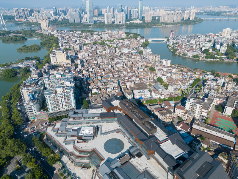 航拍广东惠州城市建设