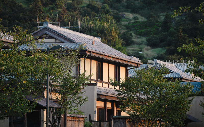 日式传统房屋建筑外景