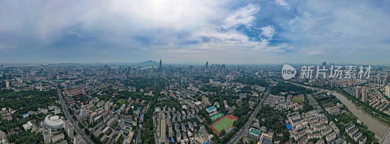 南京城市风光航拍全景图