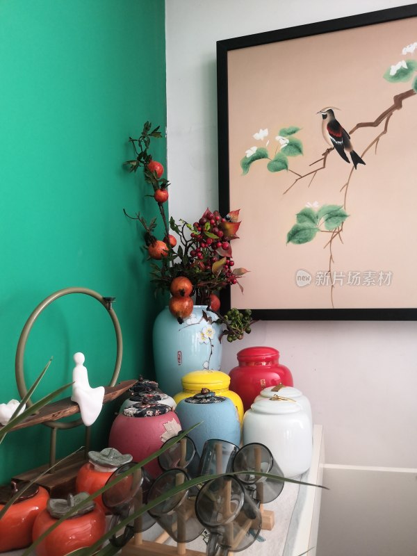 室内静物装饰画风  古典花瓶