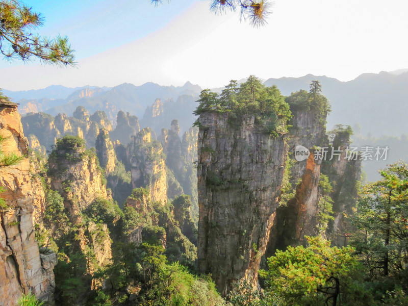 中国湖南张家界国家森林公园旅游风光