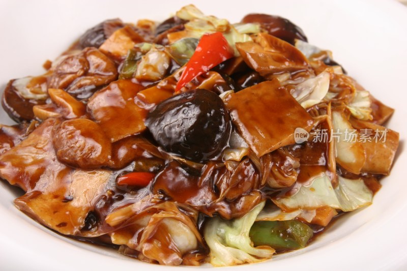 蚝油菌菇卷心菜