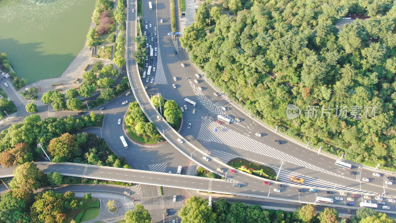 航拍湖北武汉城市风光