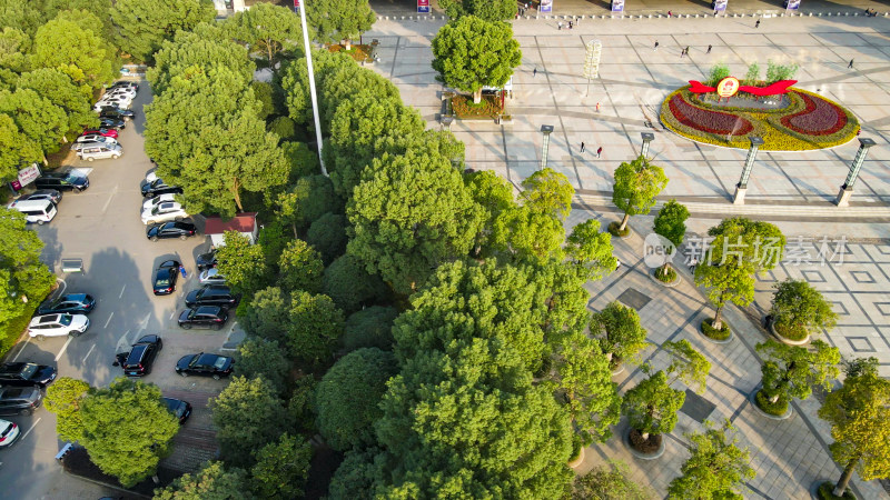 湖南衡阳市民广场航拍图