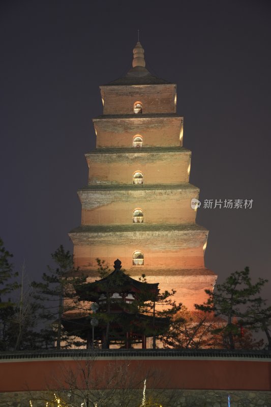 西安大雁塔夜景