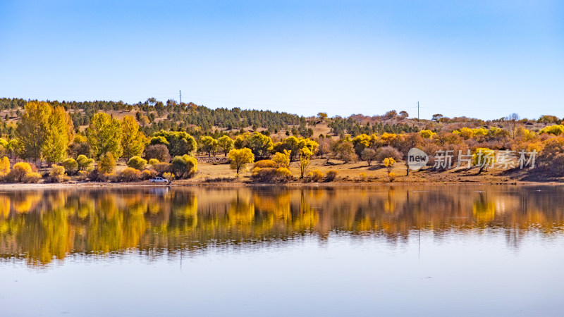 内蒙古自治区锡林郭勒盟多伦县多伦湖的秋色