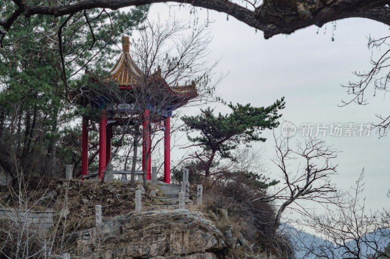 青岛崂山北九水景区，秋冬时节的荒芜景色