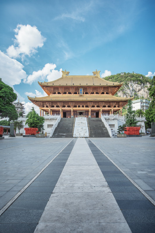 柳州文庙大成殿-传统中式宫殿建筑