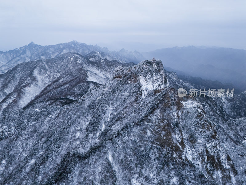 南阳老界岭冬季雪景风光