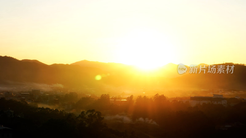 唯美乡村摄影照片农村日落日出夕阳黄昏傍晚