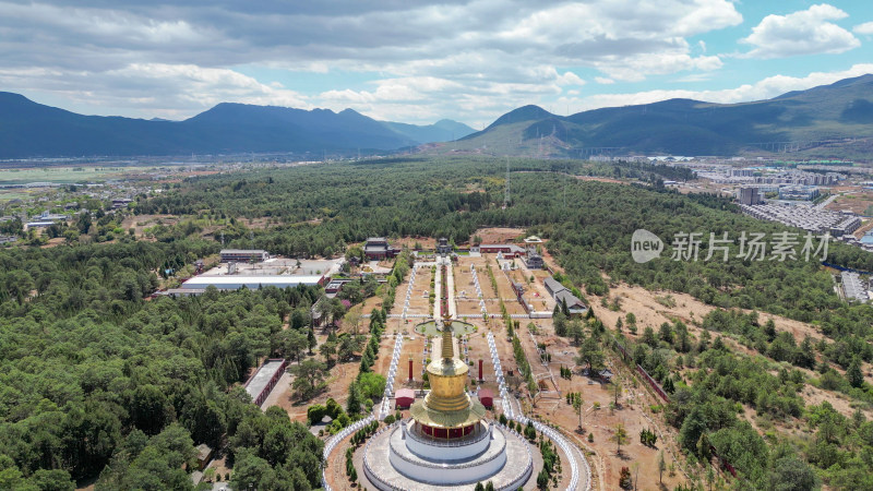 航拍云南丽江金塔景区4A景区