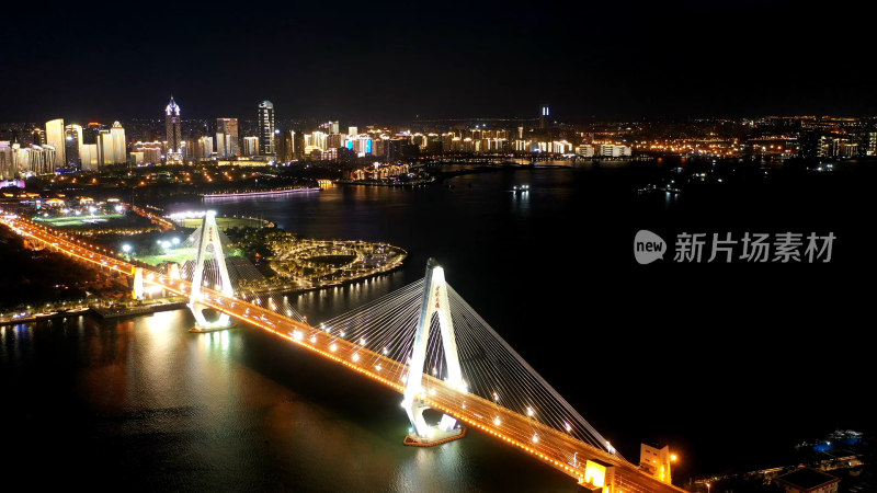 海南海口世纪大桥夜景