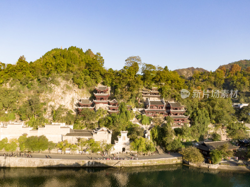 航拍贵州镇远古镇5A景区