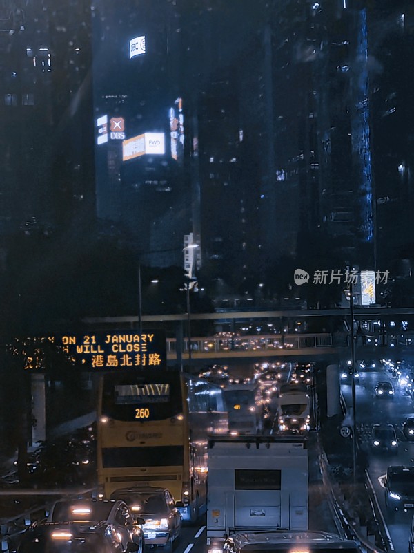 香港交通夜景