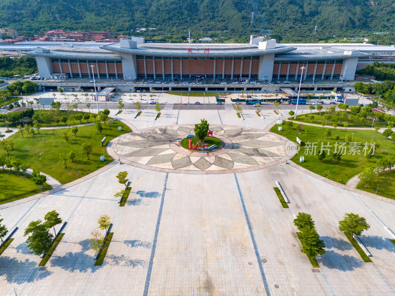 泉州站周边建筑交通航拍图