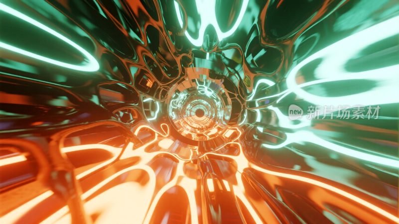 抽象科技感隧道空间画面