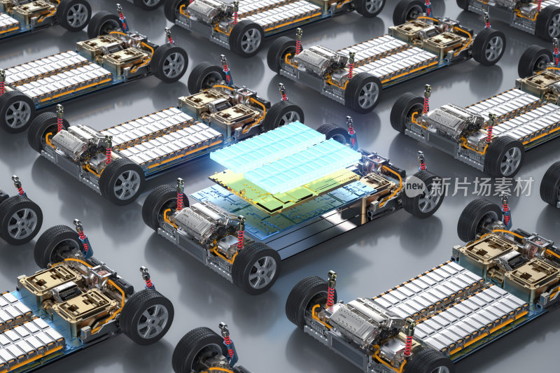 电动汽车底盘电池组展示