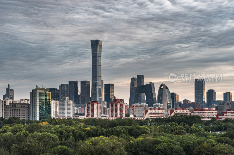 北京城市风光高楼建筑全景