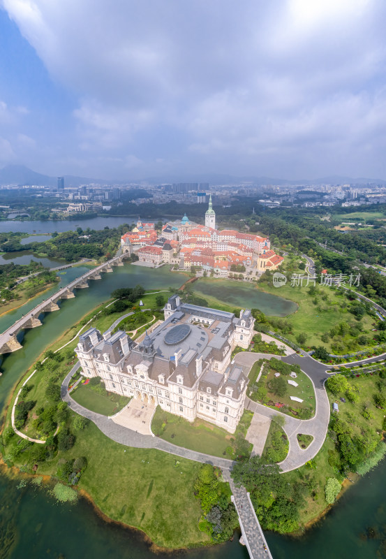 东莞松山湖景区航拍