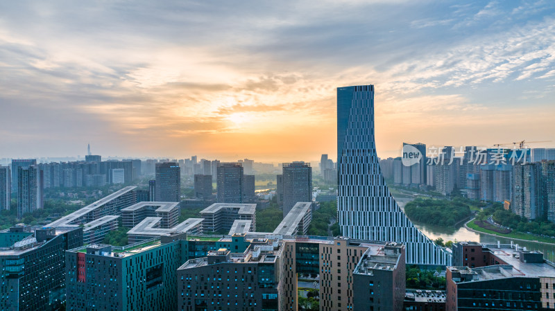 成都高新区的中国欧洲中心与天府软件园建筑