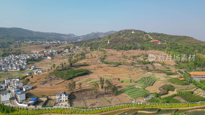 云南弥勒锦屏山景区航拍