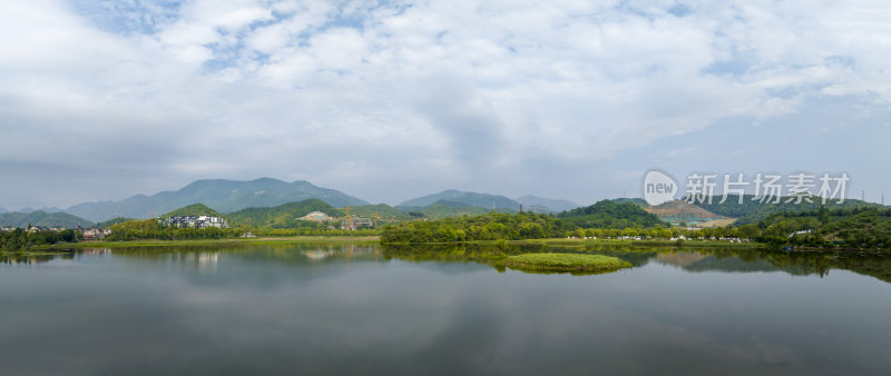 浙江省杭州市萧山区仙女湖景区航拍