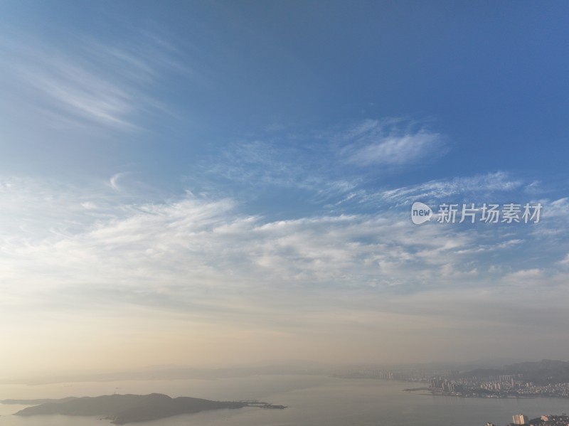 威海市孙家疃猫头山环海路山海城市风景