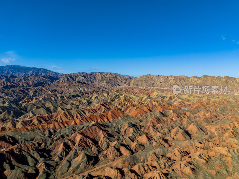 甘肃张掖七彩丹霞5A景区航拍图