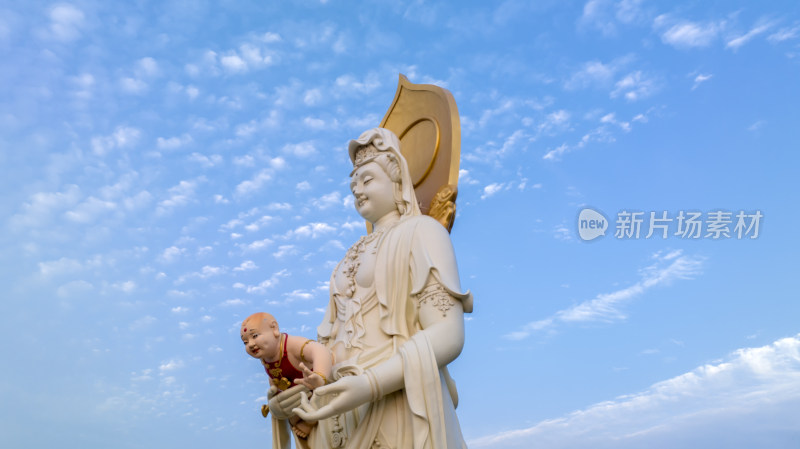 洛阳旅游灵山寺求子观音雕像